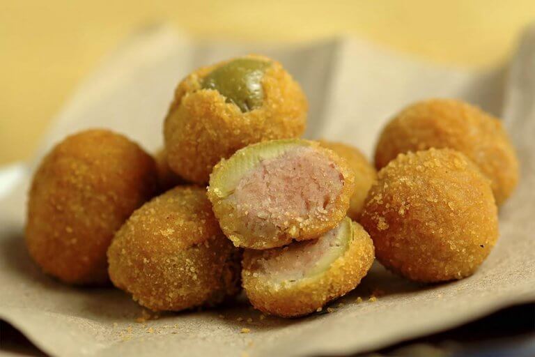 Olive all‘ascolana, Originalrezept gefüllte frittierte Oliven